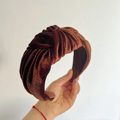 Elegant Streetwear Solid Color Cloth Hair Band