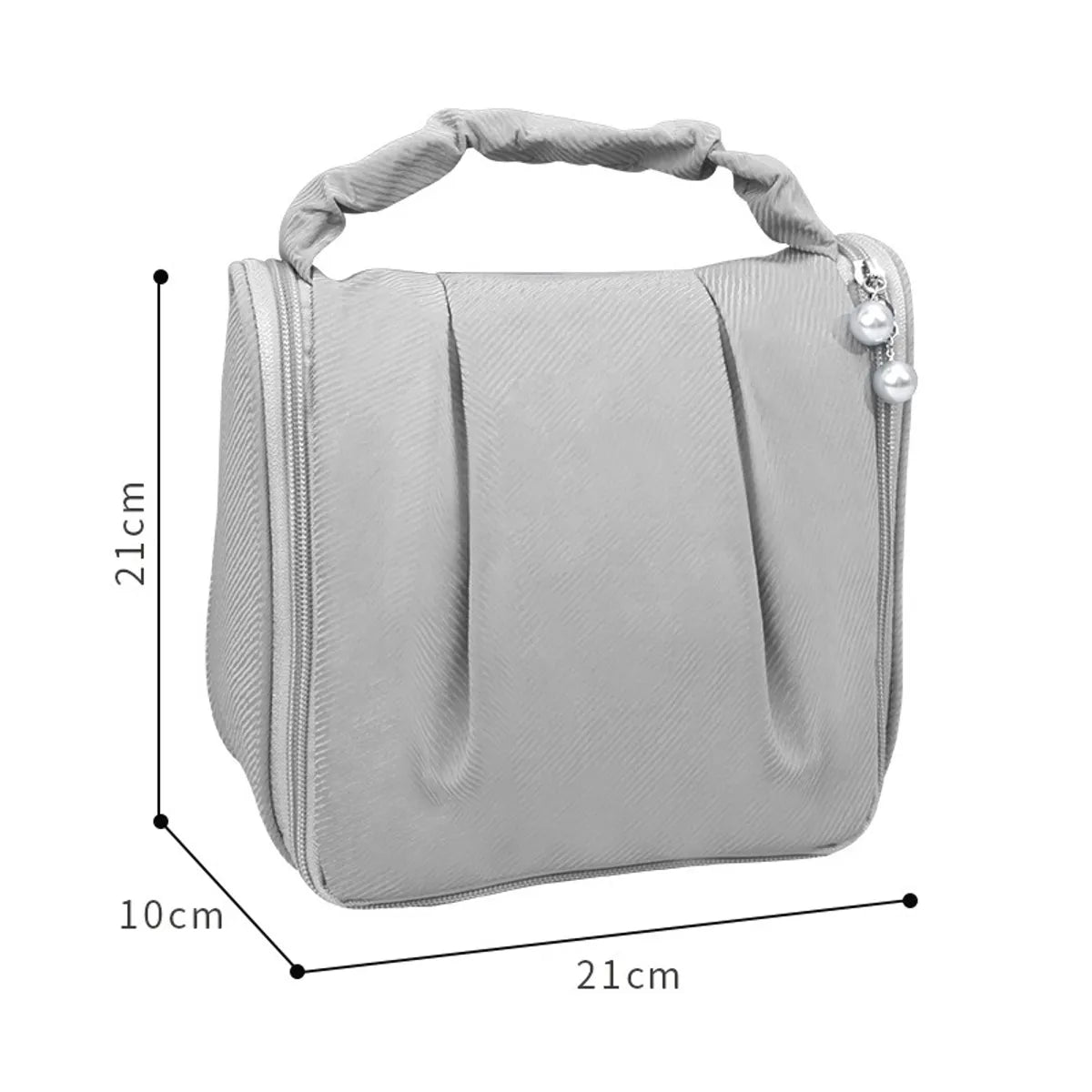 Elegant Streetwear Solid Color Polyester Square Makeup Bags