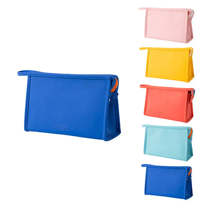 Elegant Streetwear Solid Color Pu Leather Square Makeup Bags