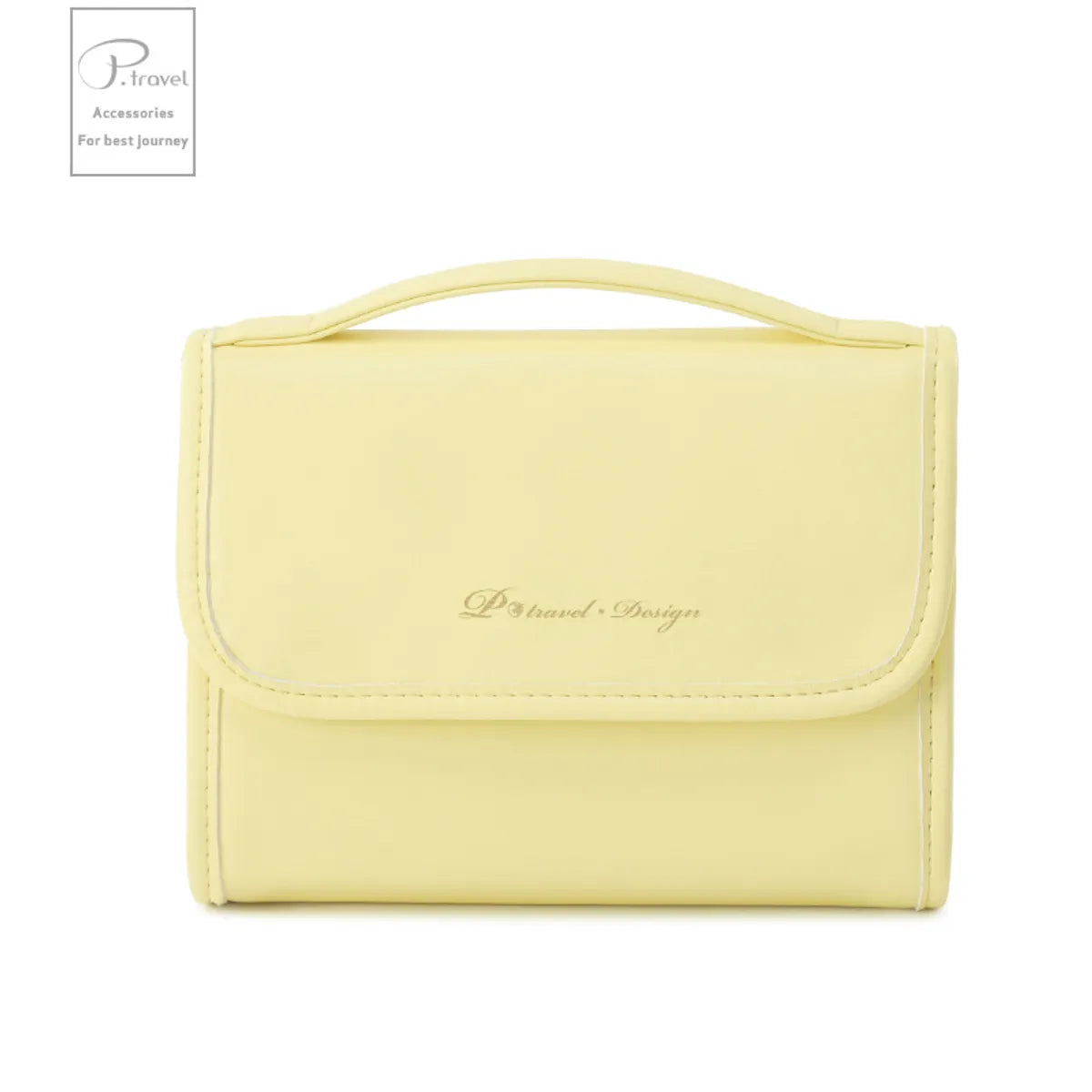 Elegant Streetwear Solid Color Pu Leather Square Makeup Bags