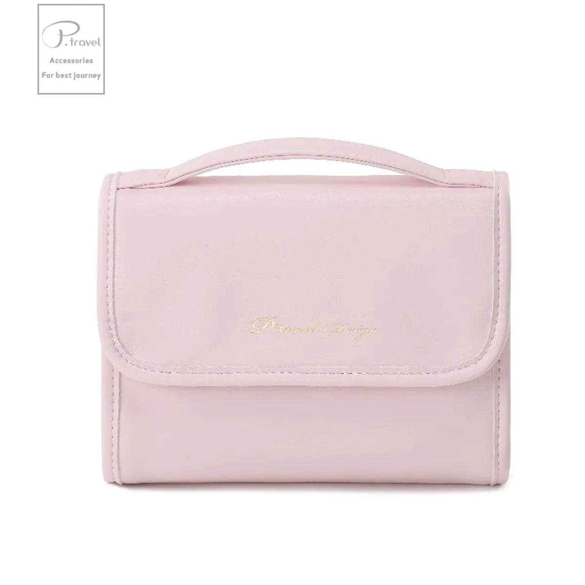 Elegant Streetwear Solid Color Pu Leather Square Makeup Bags