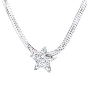 Elegant Streetwear Star Alloy Inlay Zircon Women's Necklace