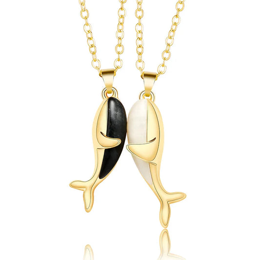 Elegant Streetwear Whale Alloy Plating Valentine'S Day Women'S Pendant Necklace