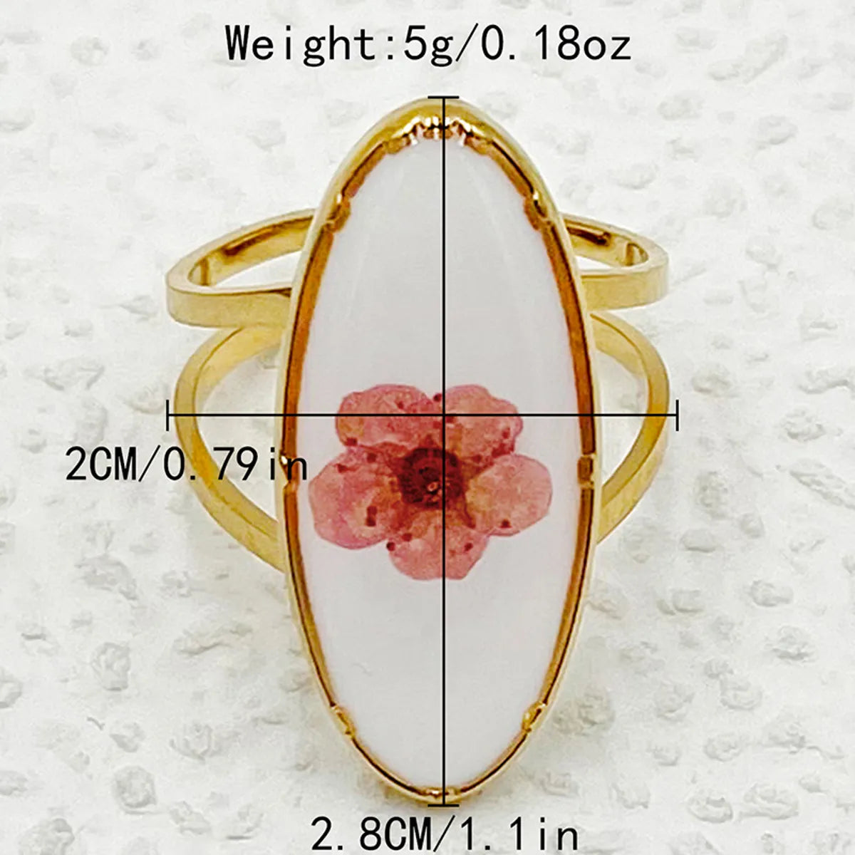 Elegant Sweet Artistic Flower Stainless Steel Plating Gold Plated Open Rings