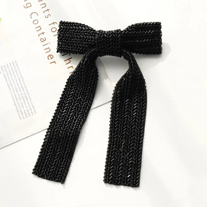 Elegant Sweet Bow Knot Arylic Cloth Hair Clip 1 Piece