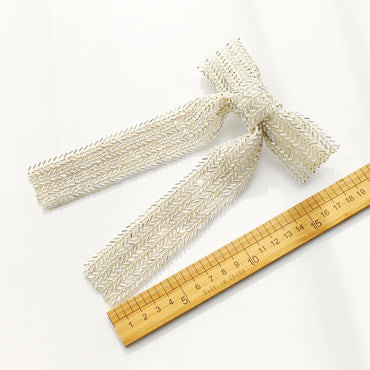 Elegant Sweet Bow Knot Arylic Cloth Hair Clip 1 Piece