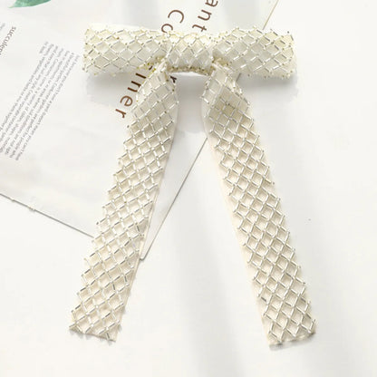 Elegant Sweet Bow Knot Arylic Cloth Hair Clip 1 Piece