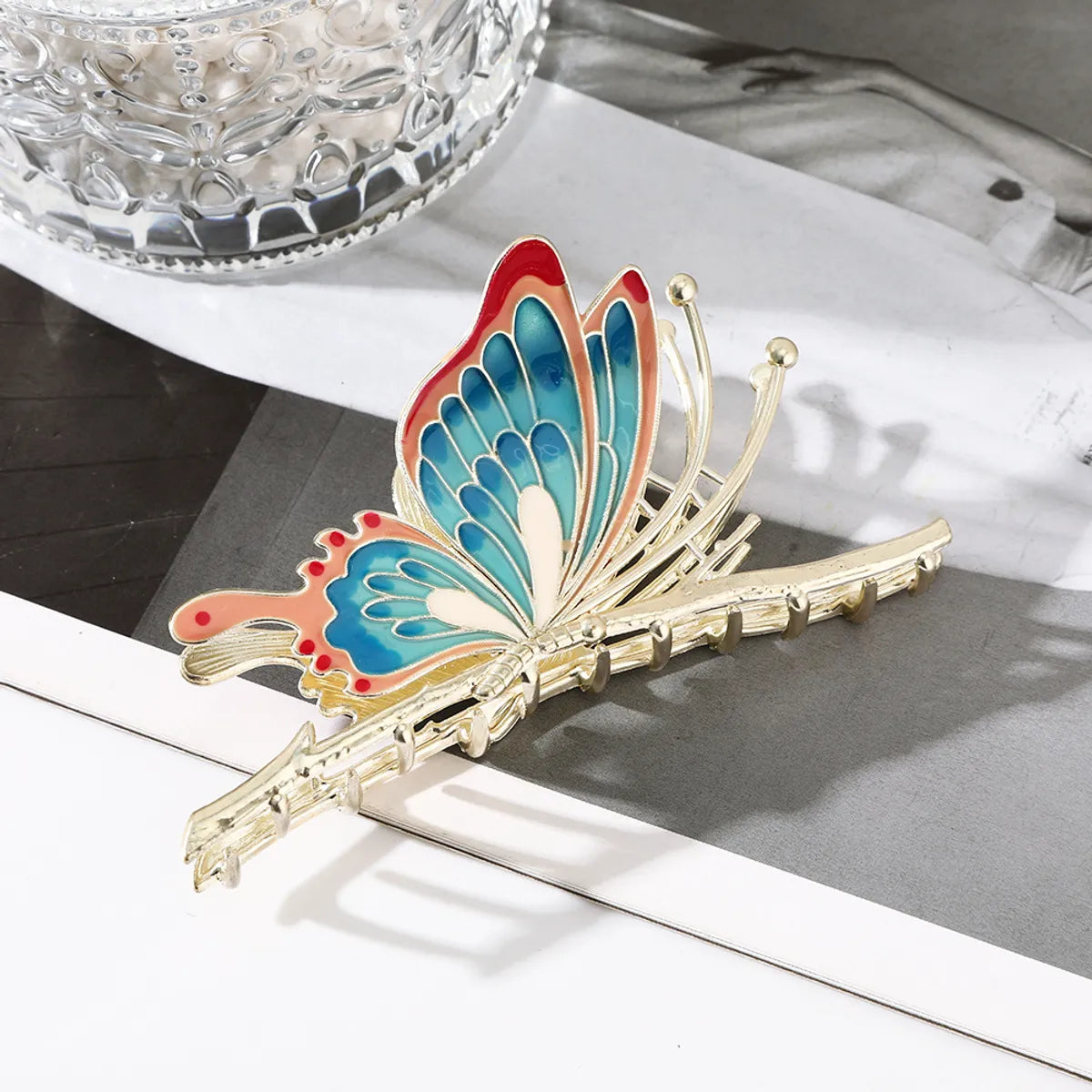 Elegant Sweet Butterfly Metal Plating Hair Claws