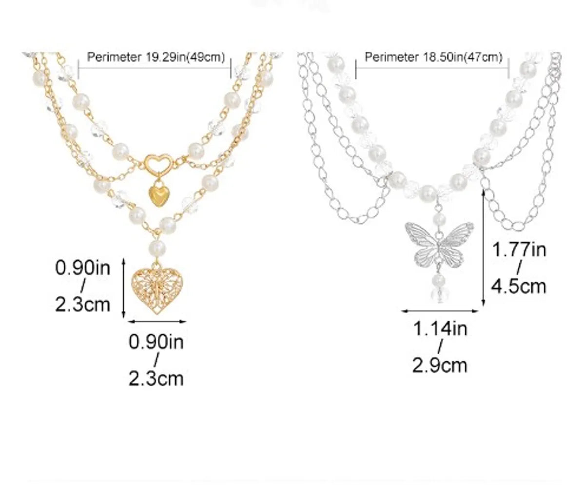 Elegant Sweet Cross Heart Shape Butterfly Alloy Women'S Pendant Necklace