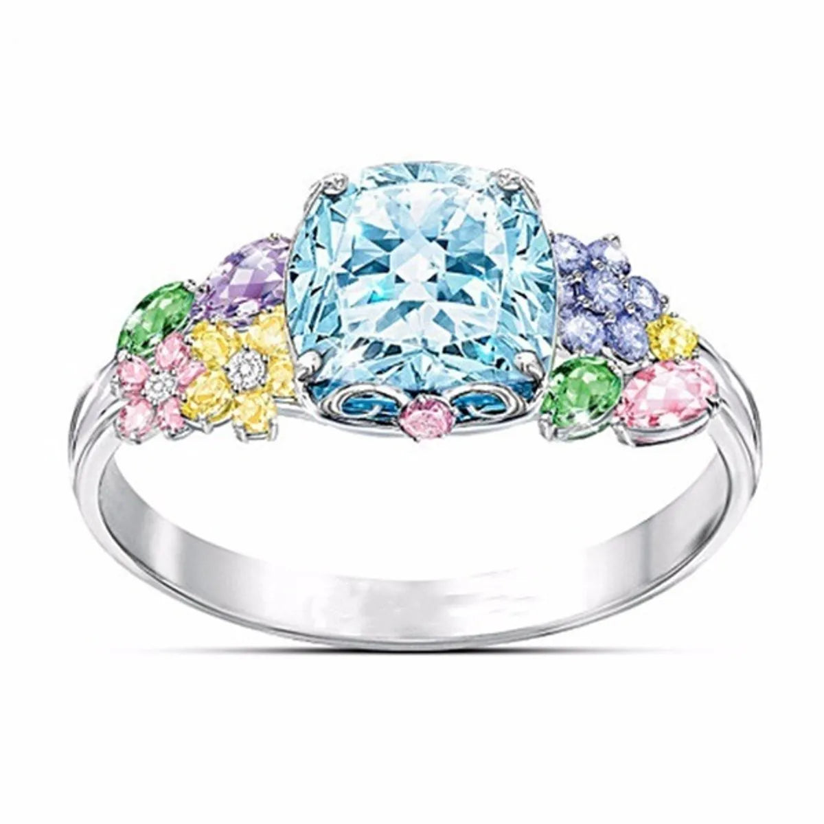 Elegant Sweet Flower Alloy Women'S Rings