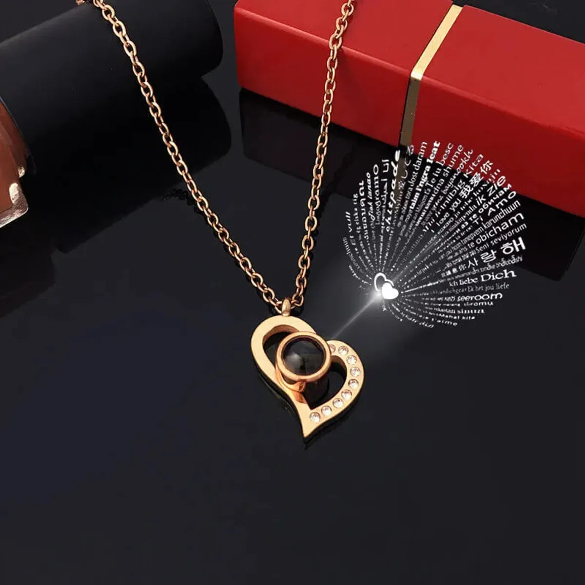 Elegant Sweet Heart Shape Alloy Zinc Alloy Plating Women's Pendant Necklace