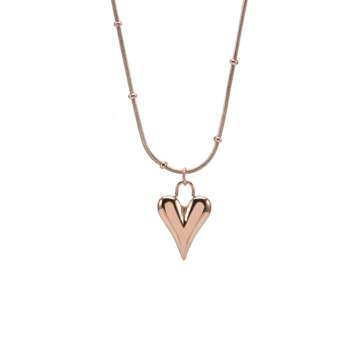 Elegant Sweet Heart Shape Titanium Steel Pendant Necklace