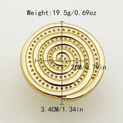 Elegant Sweet Round Stainless Steel Plating Gold Plated Open Rings