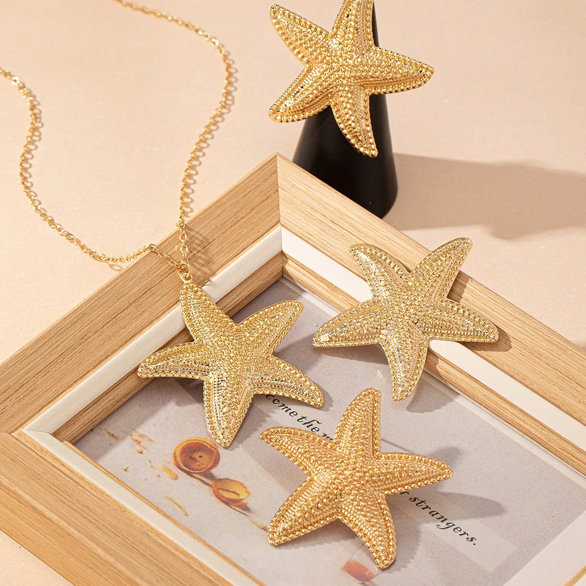 Elegant Vacation Marine Style Starfish Iron Women'S Jewelry Set