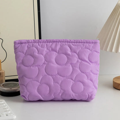 Elegant Vacation Solid Color Polyester Square Makeup Bags