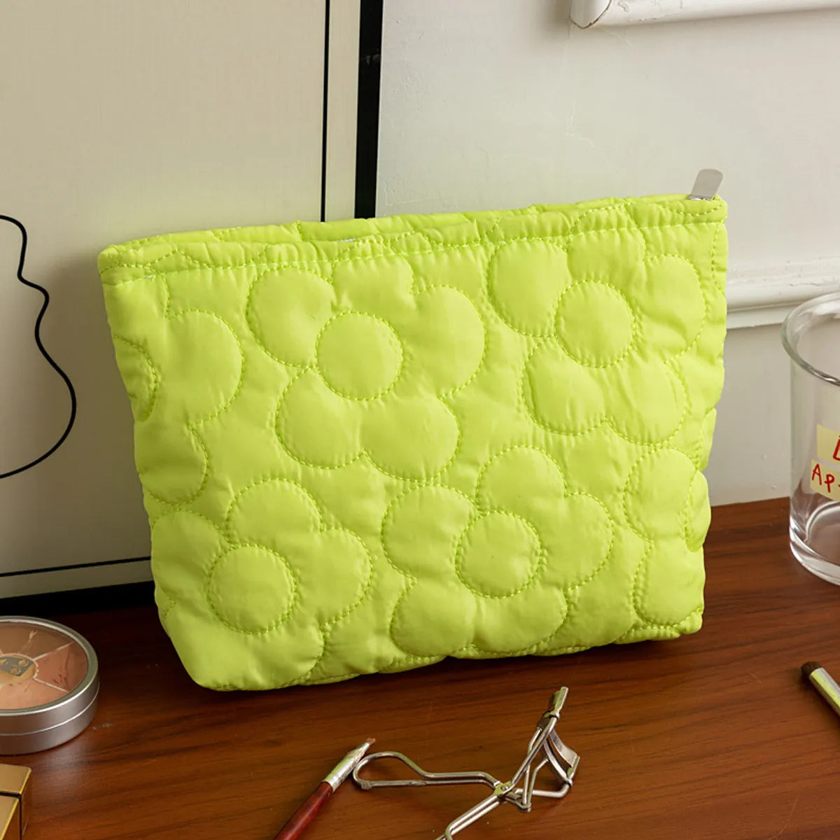 Elegant Vacation Solid Color Polyester Square Makeup Bags