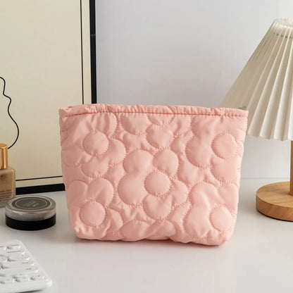 Elegant Vacation Solid Color Polyester Square Makeup Bags