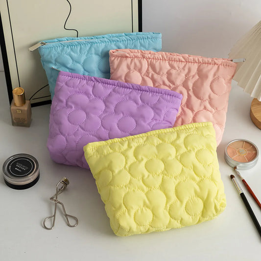 Elegant Vacation Solid Color Polyester Square Makeup Bags