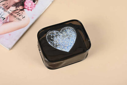 Elegant Vacation Solid Color PVC Square Makeup Bags