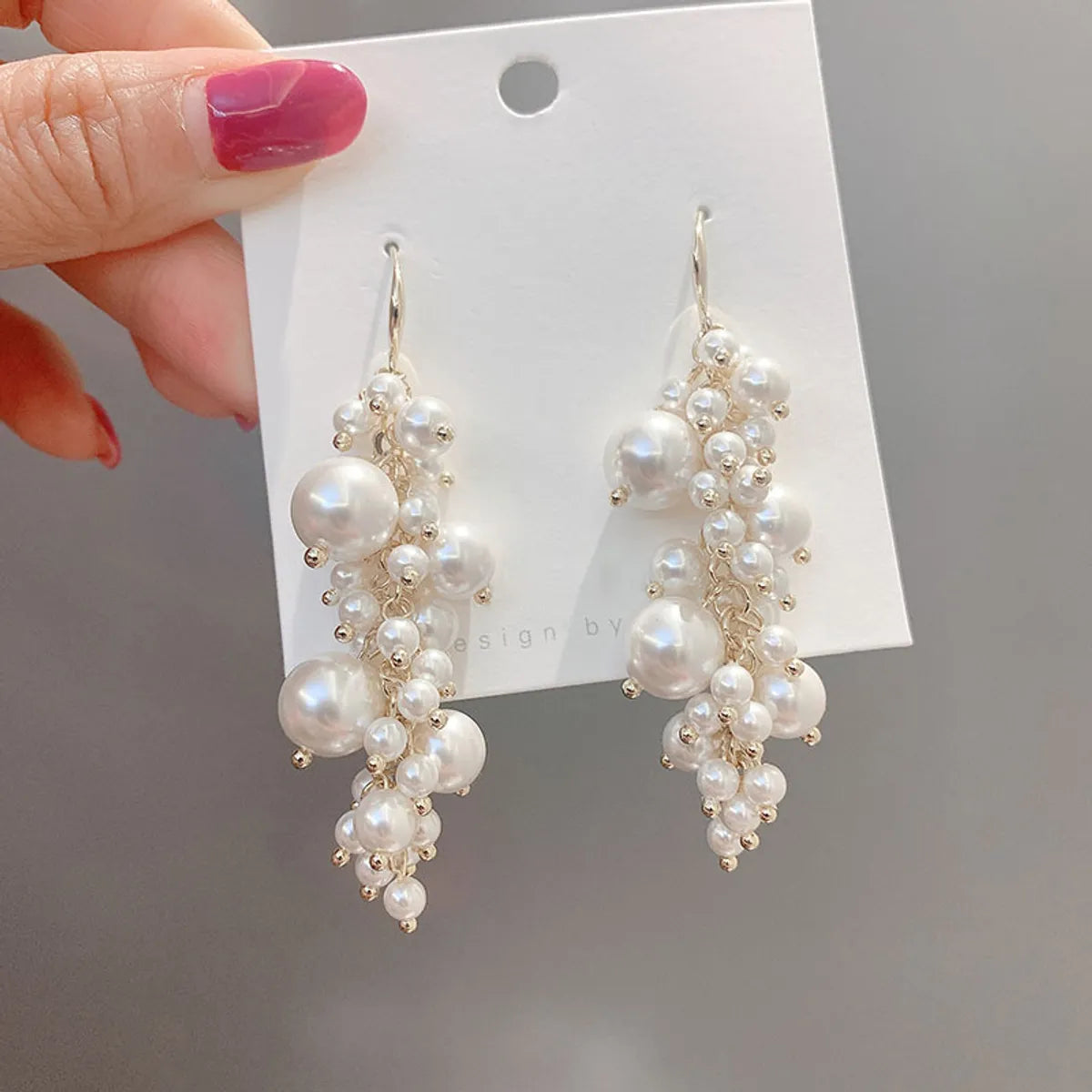 Elegant Vintage Style Geometric Artificial Pearl Alloy Tassel Plating Women's Drop Earrings