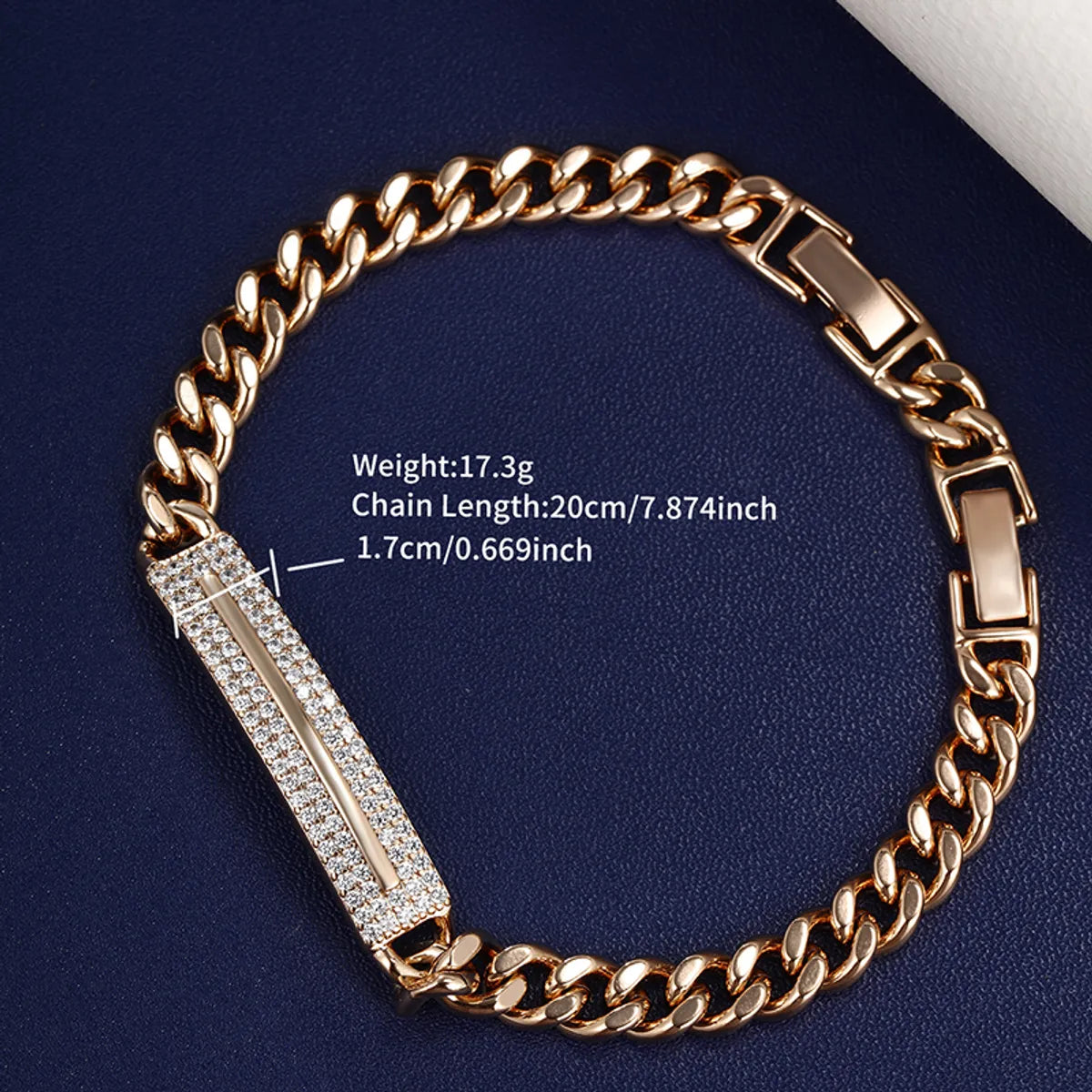 Elegant XUPING Simple Style Round Heart Shape Rectangle Alloy Copper Plating Inlay Artificial Diamond 18K Gold Plated Women'S Bracelets