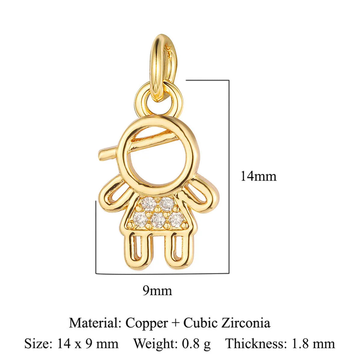 1 Piece Copper Zircon 18K Gold Plated Tortoise Snake