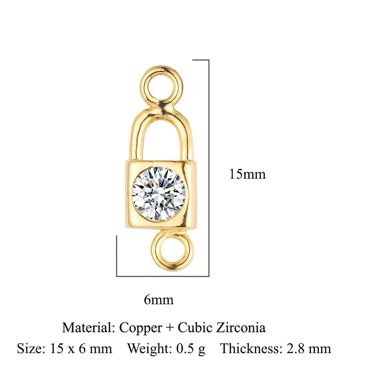 1 Piece Copper Zircon 18K Gold Plated Tortoise Snake