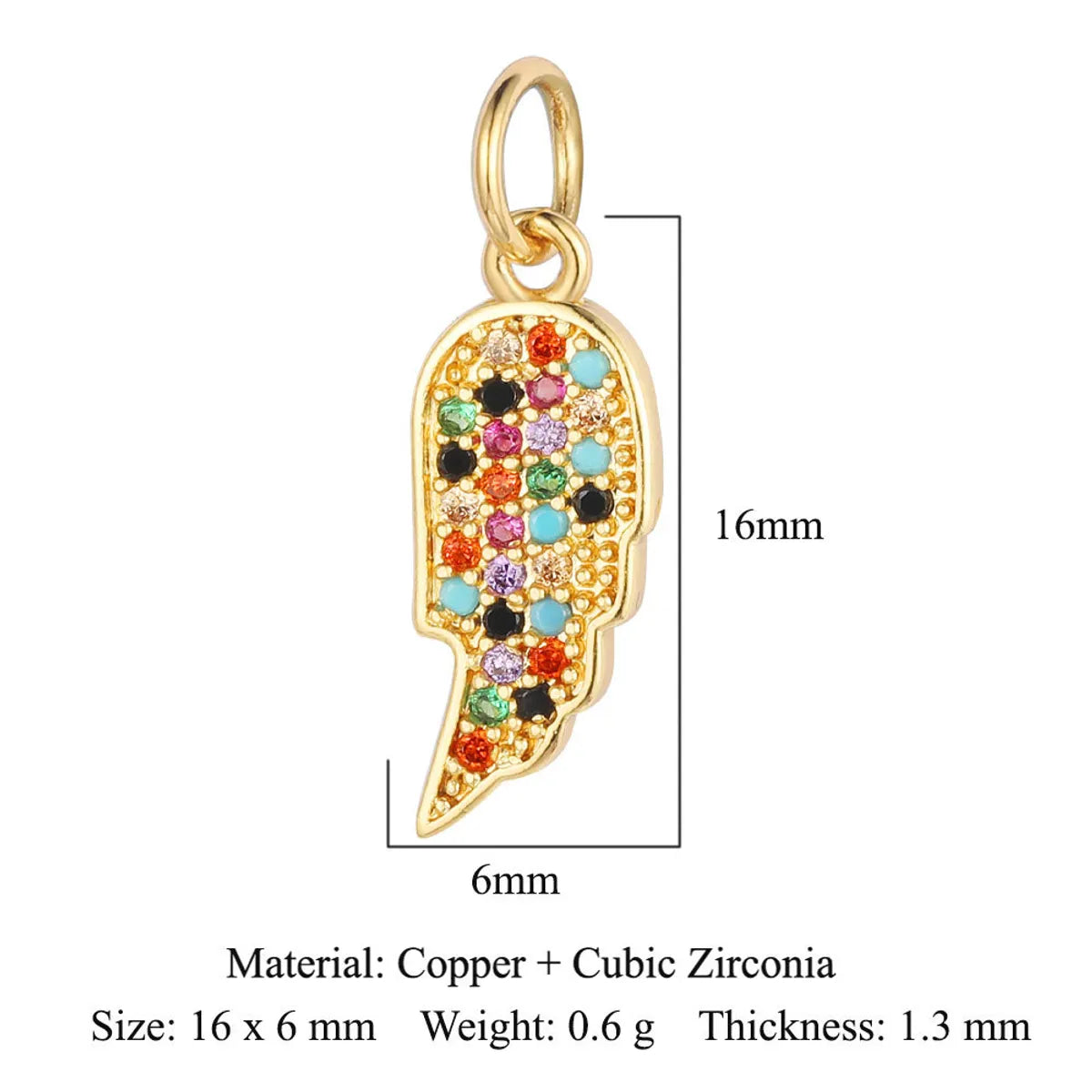 1 Piece Copper Zircon 18K Gold Plated Tortoise Snake