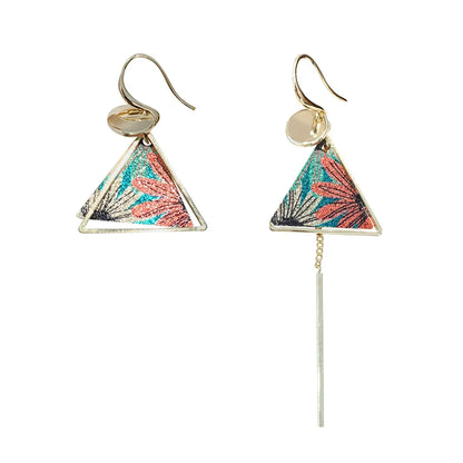 Ethnic Style Geometric Stoving Varnish Alloy No Inlaid Earrings