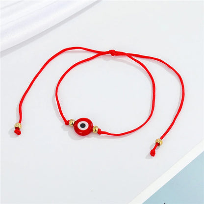 Ethnic Color Demon Eye Bracelet Hand-woven Turkish Round Eye Bracelet