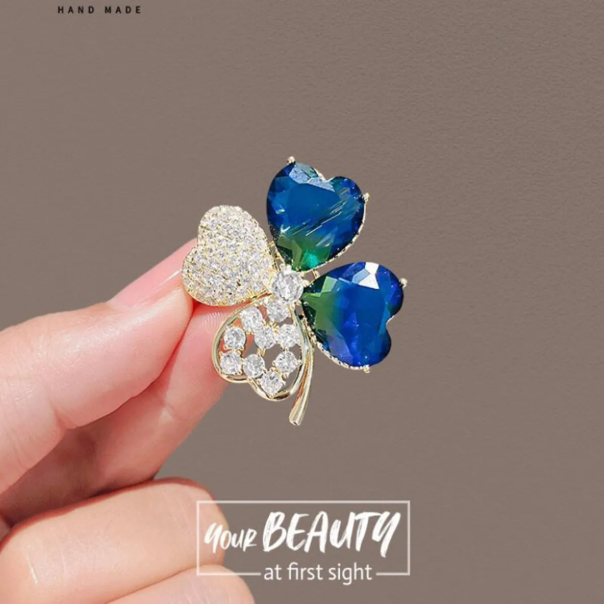 Ethnic Style Animal Letter Heart Shape Alloy Plating Artificial Gemstones Women'S Brooches 1 Piece