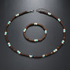 Ethnic Style Bohemian Classic Style Geometric Coconut Shell Beaded Unisex Bracelets Necklace Jewelry Set