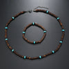 Ethnic Style Bohemian Classic Style Geometric Coconut Shell Beaded Unisex Bracelets Necklace Jewelry Set