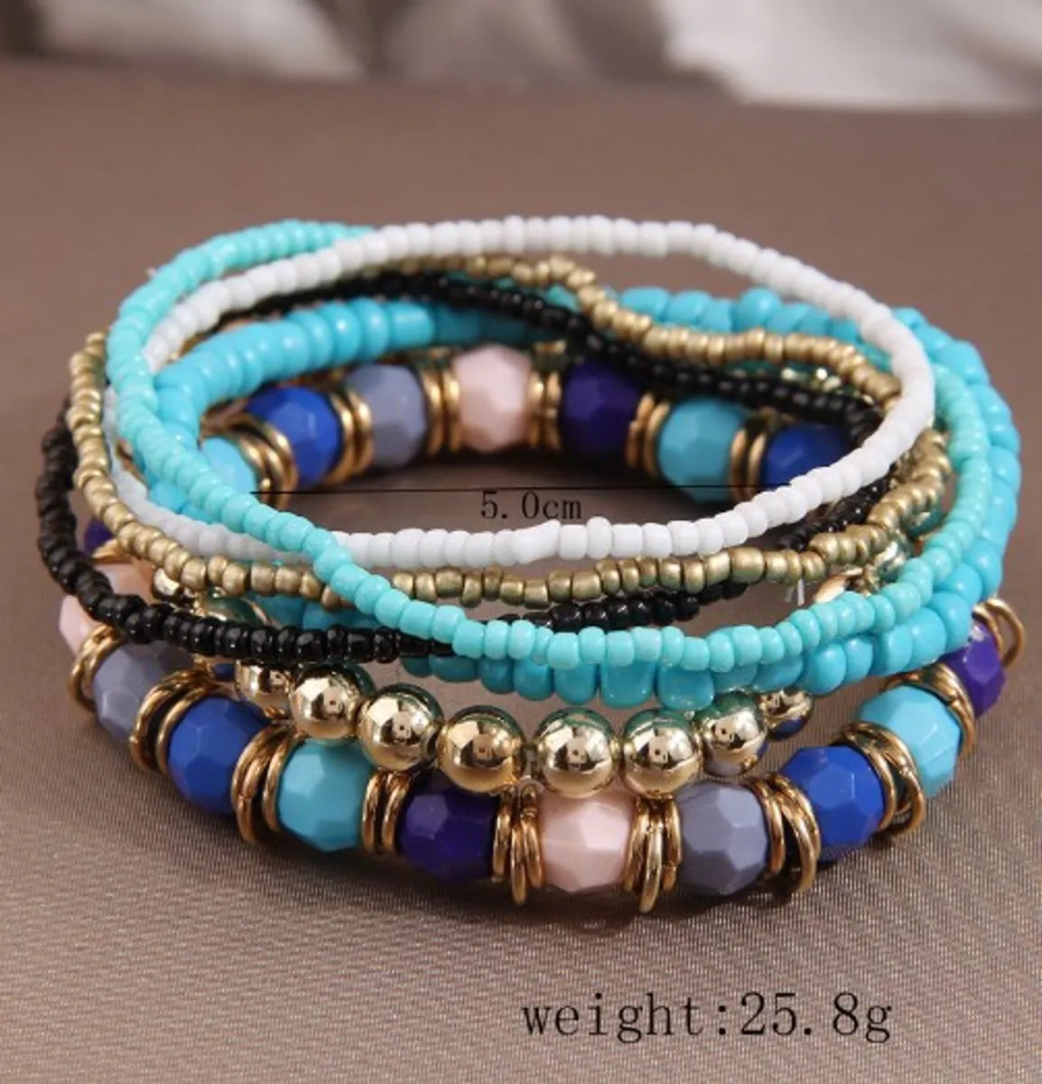 Ethnic Style Bohemian Color Block Seed Bead Beaded Women'S Bracelets