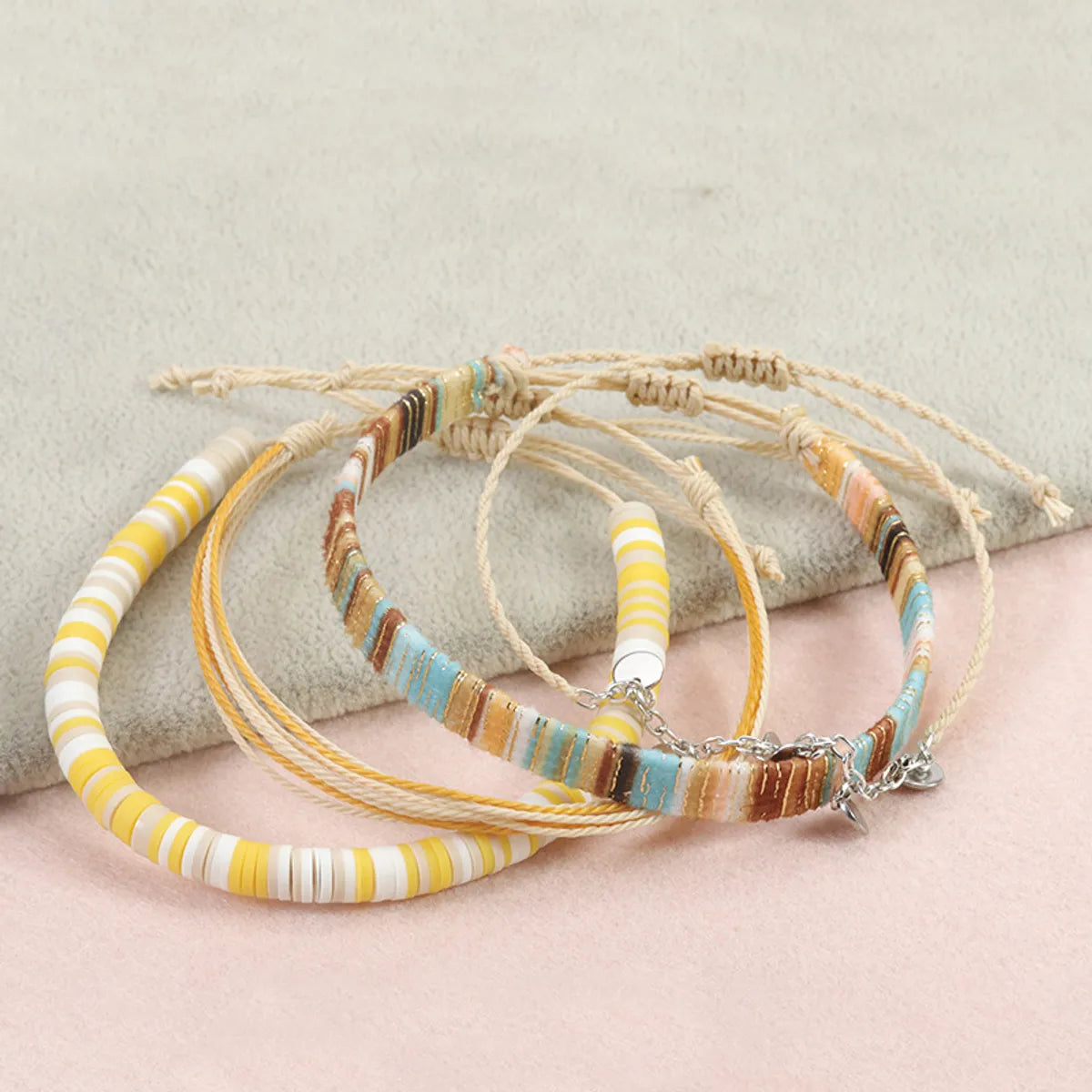 Ethnic Style Bohemian Geometric Cord Wholesale Drawstring Bracelets