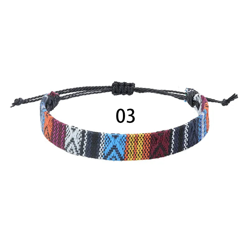 Ethnic Style Bohemian Geometric Mixed Materials Wholesale Drawstring Bracelets