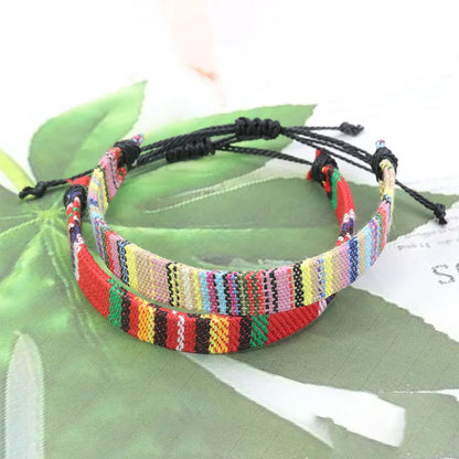 Ethnic Style Bohemian Geometric Mixed Materials Wholesale Drawstring Bracelets