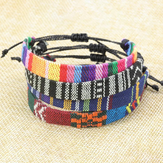 Ethnic Style Bohemian Geometric Mixed Materials Wholesale Drawstring Bracelets