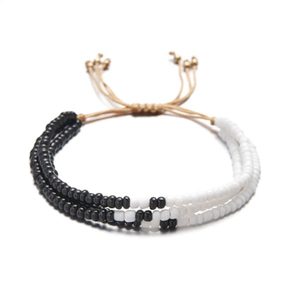 Ethnic Style Bohemian Geometric Seed Bead Rope Beaded Knitting Unisex Bracelets