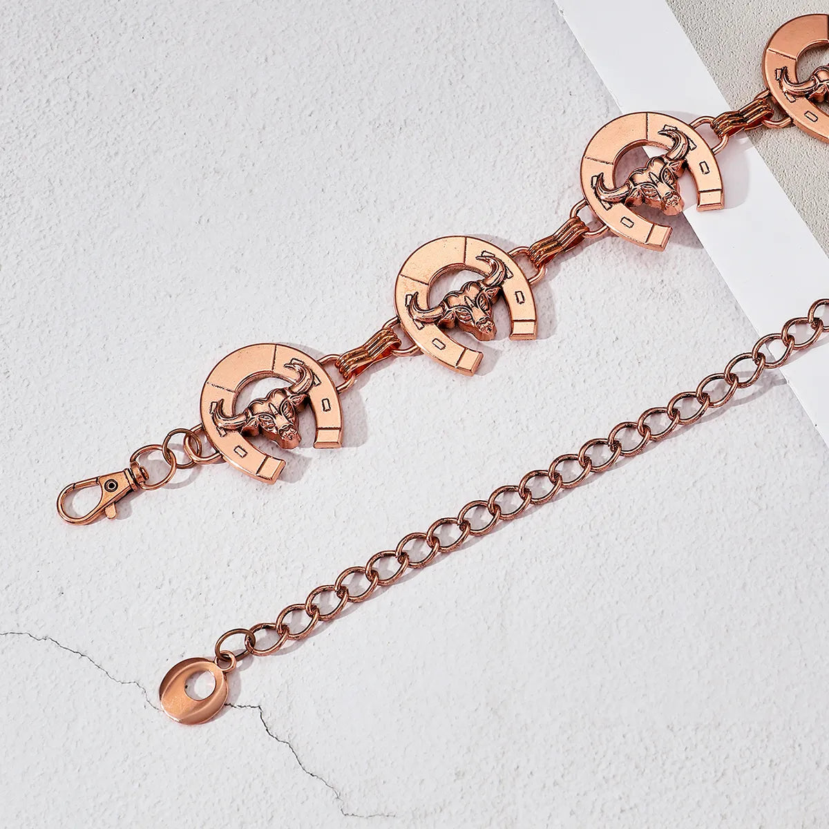 Ethnic Style Bohemian Modern Style U Shape Cattle Zinc Alloy Rose Gold Plated Silver Plated Women'S Waist Chain