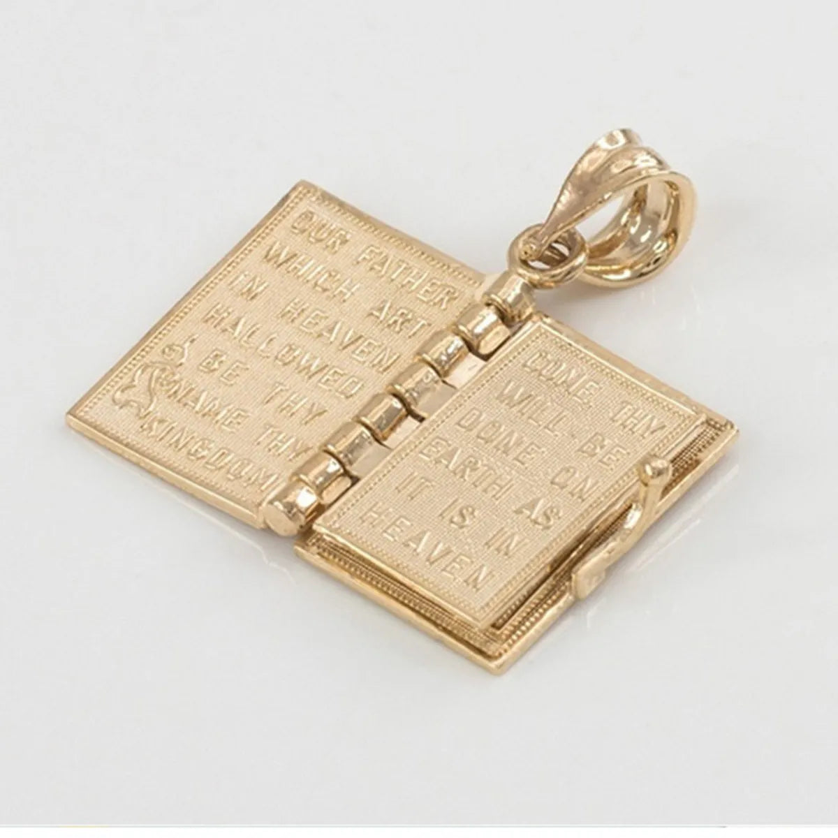 Ethnic Style Book Cross Alloy Plating Unisex Pendant Necklace