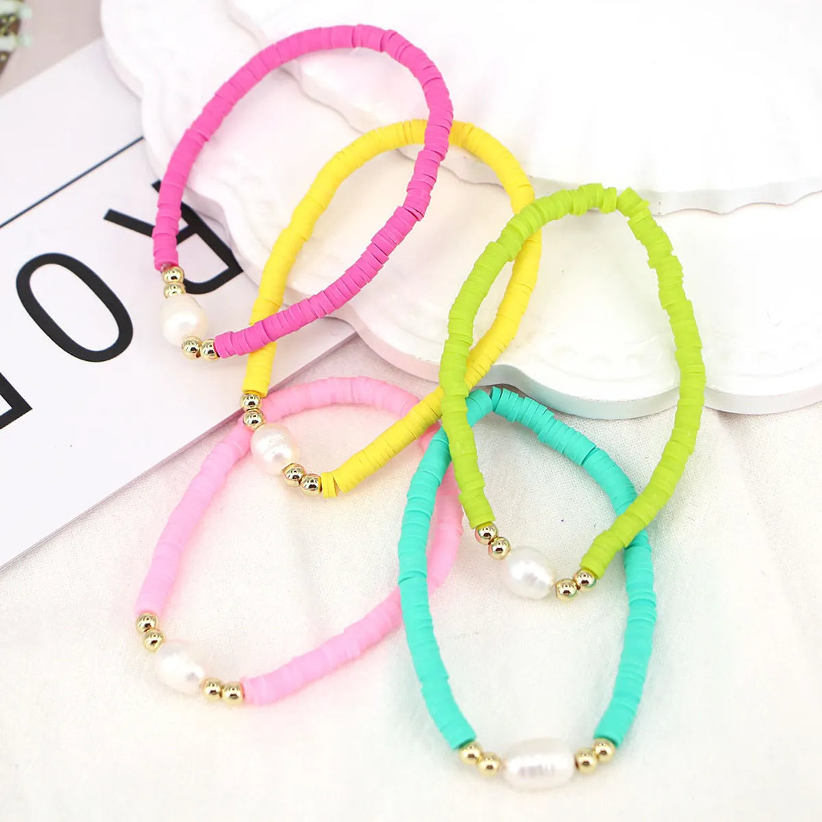 Fashion Geometric Artificial Gemstones Wholesale Bracelets