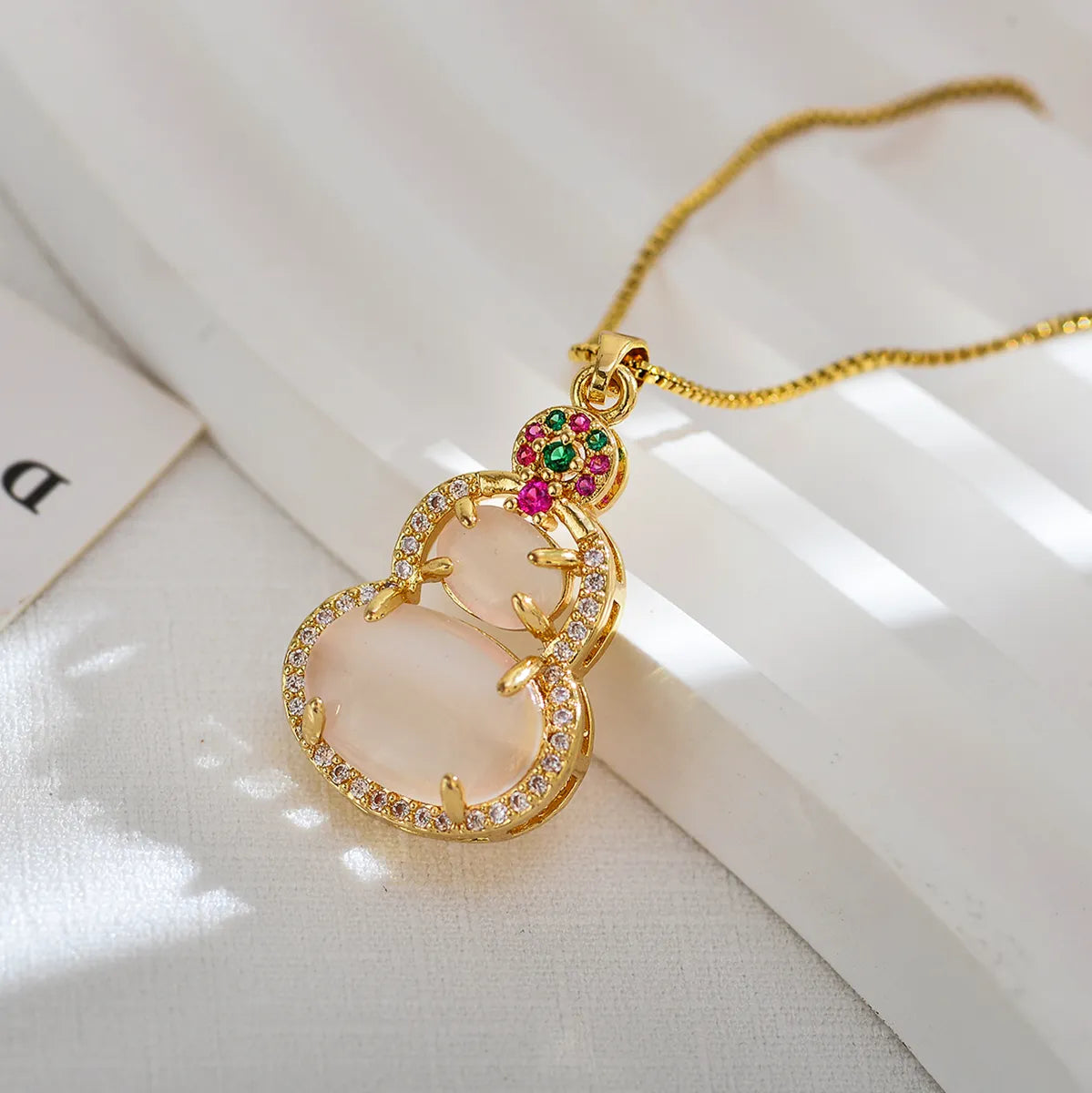 Ethnic Style Buddha Copper Opal Zircon Necklace In Bulk