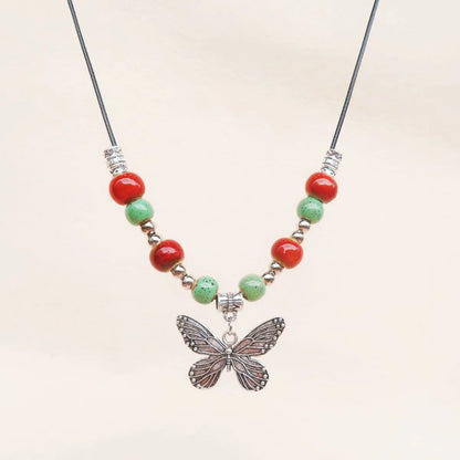 Ethnic Style Butterfly Alloy Wholesale Pendant Necklace