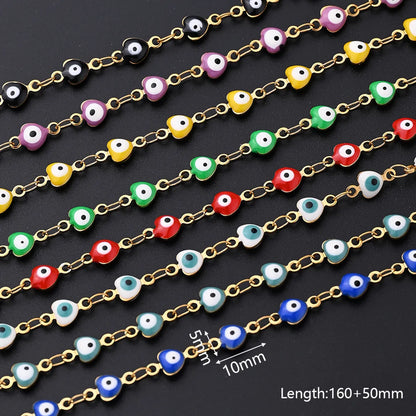 Ethnic Style Classic Style Artistic Devil'S Eye Heart Shape Simple 304 Stainless Steel 18K Gold Plated Bracelets In Bulk