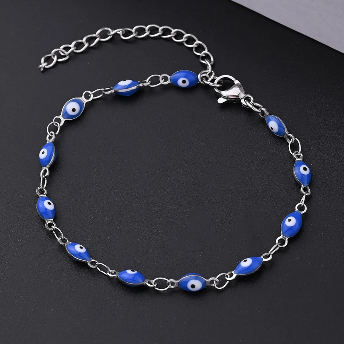 Ethnic Style Classic Style Artistic Devil'S Eye Oval Simple 304 Stainless Steel Bracelets In Bulk