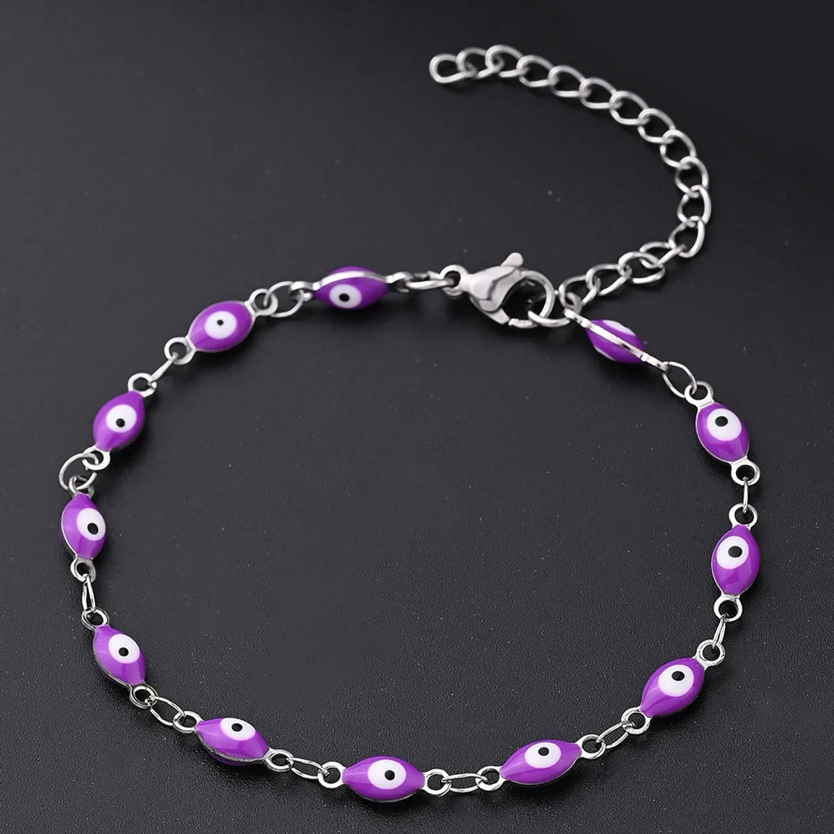 Ethnic Style Classic Style Artistic Devil'S Eye Oval Simple 304 Stainless Steel Bracelets In Bulk