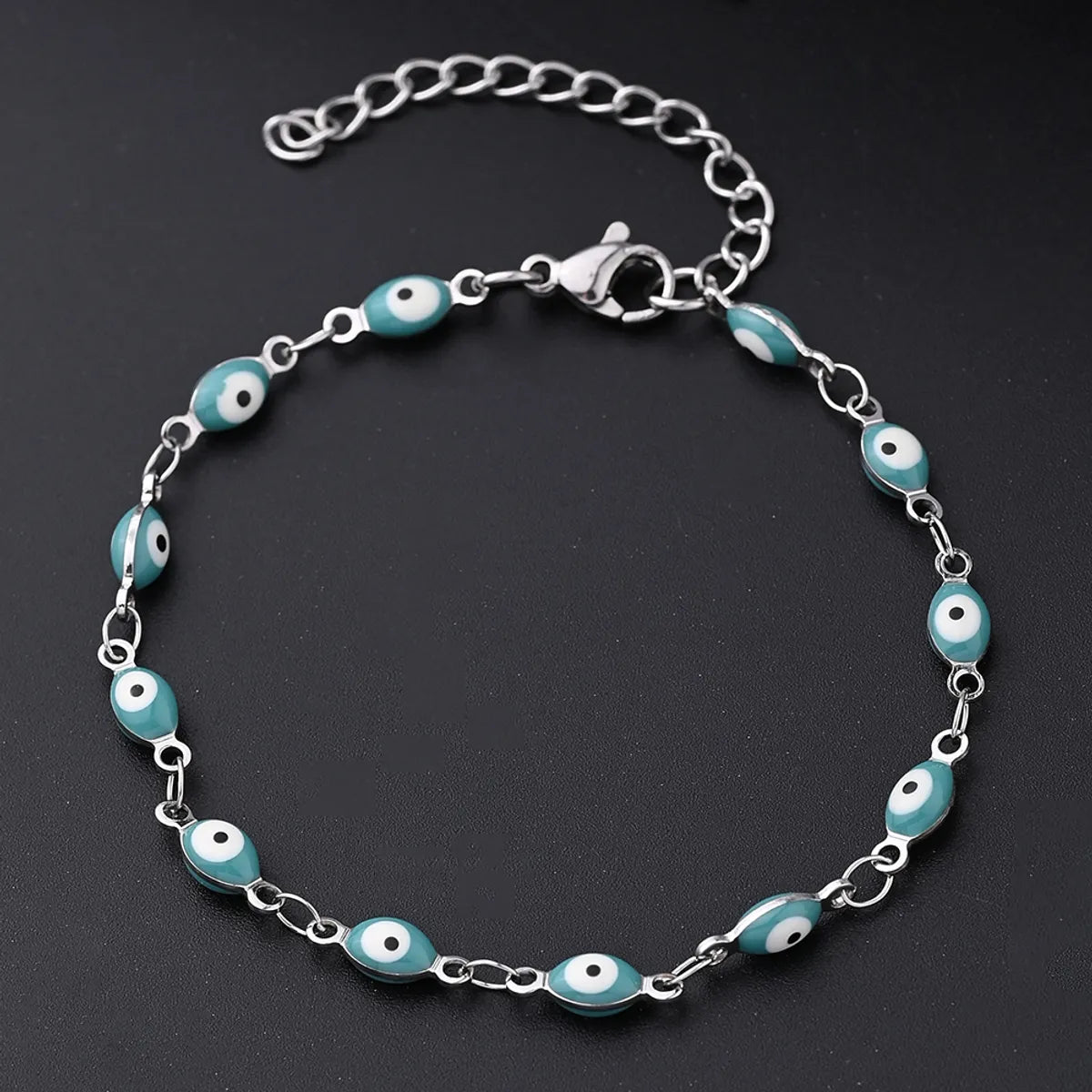 Ethnic Style Classic Style Artistic Devil'S Eye Oval Simple 304 Stainless Steel Bracelets In Bulk