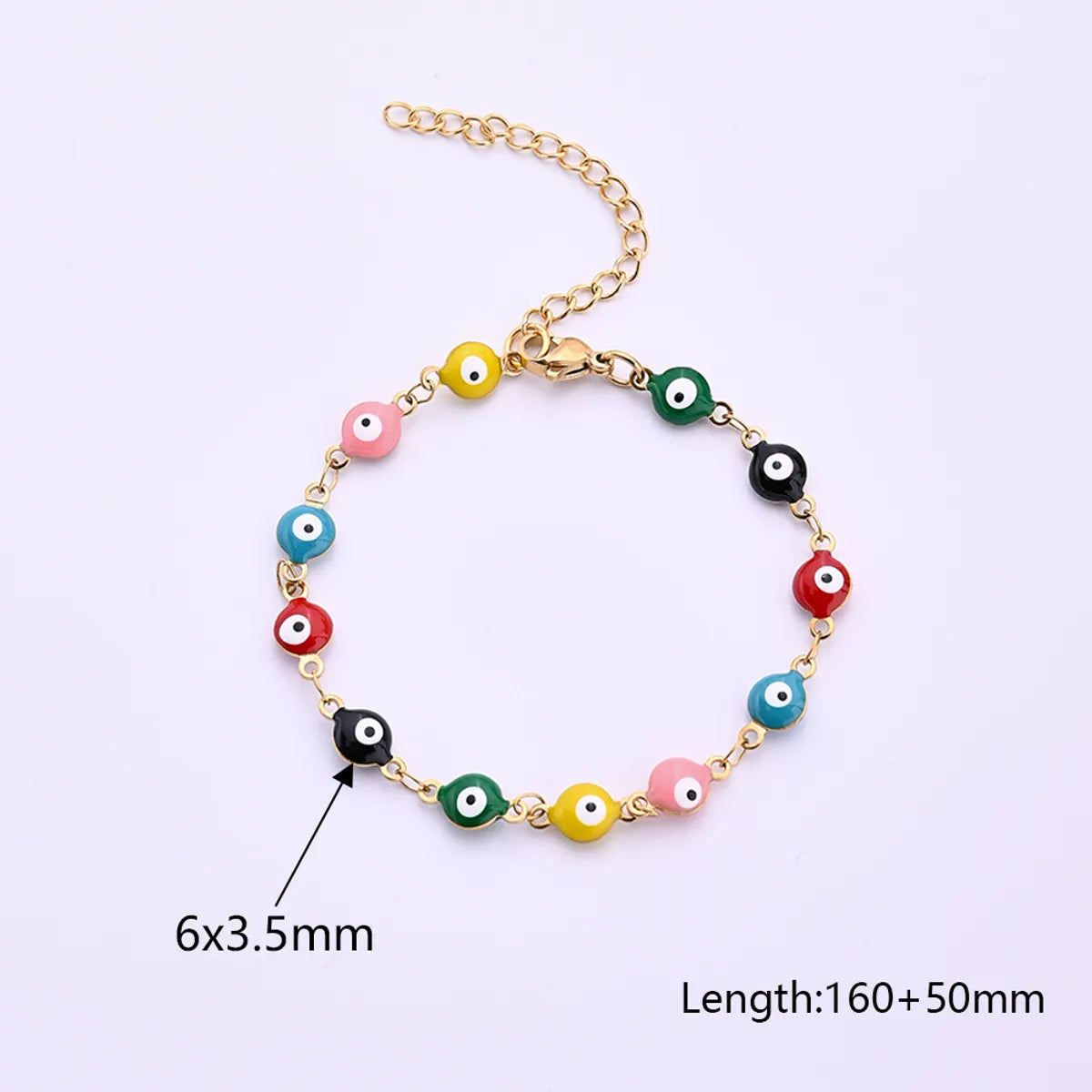 Ethnic Style Classic Style Artistic Eye 304 Stainless Steel Gold Plated Bracelets In Bulk