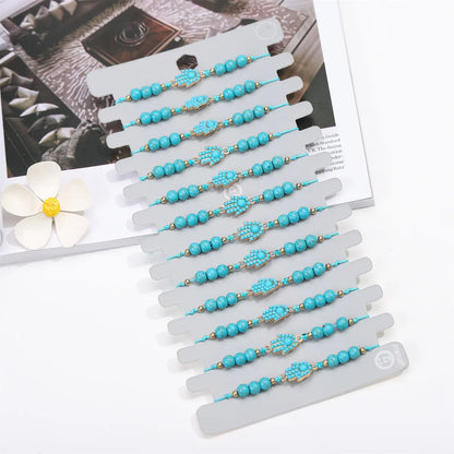 Ethnic Style Classic Style Palm Alloy Turquoise Wholesale Bracelets